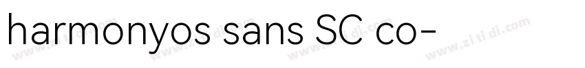harmonyos sans SC co字体转换